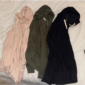 Buffalo by David bottom hoodie (bundle of 3) size large - pink,green,black